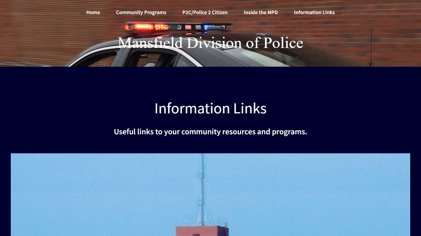 MPD-Information Links - Mansfield Police Department