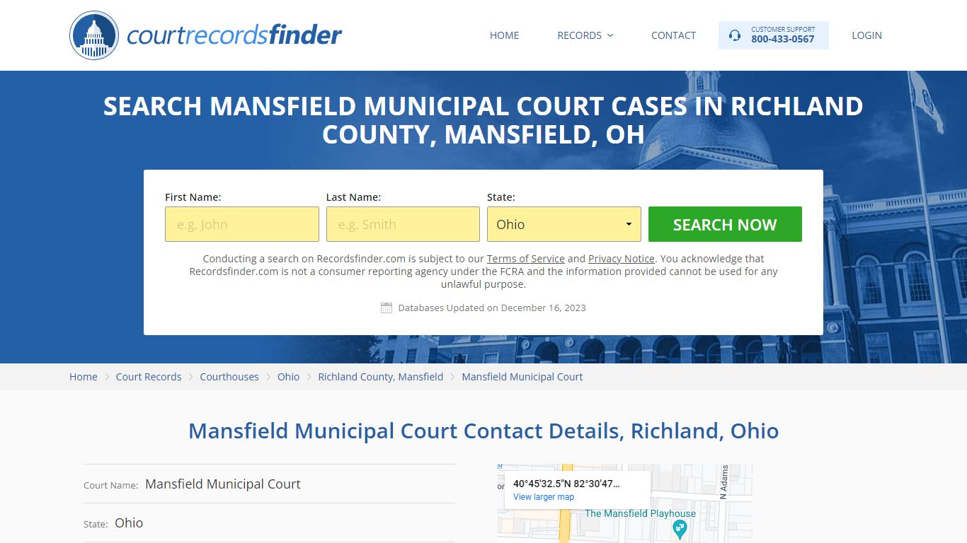 Mansfield Municipal Court Case Search - Richland County, OH